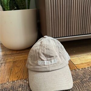 Clare V. Discotheque Embroidered Corduroy Baseball Cap - Beige